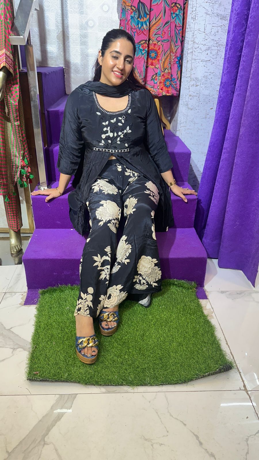 "KAAVYA"Beautiful Suit With Cut work FS56