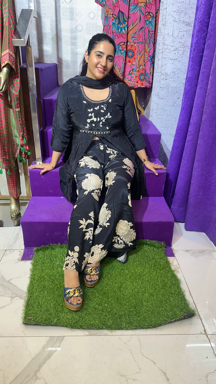 "KAAVYA"Beautiful Suit With Cut work FS56