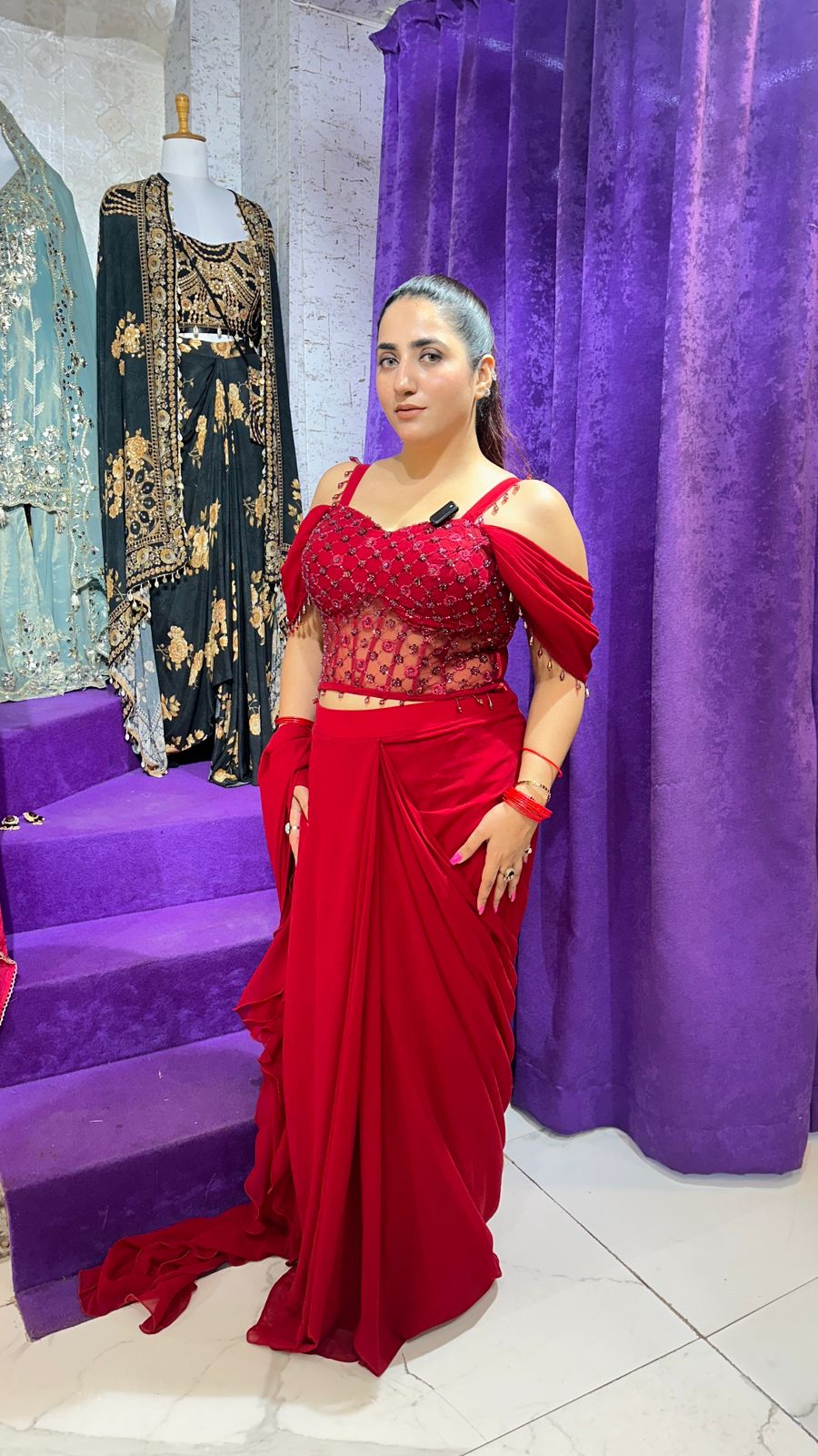 "SINDOORI" Desi Diva in Red Elegance  FS57