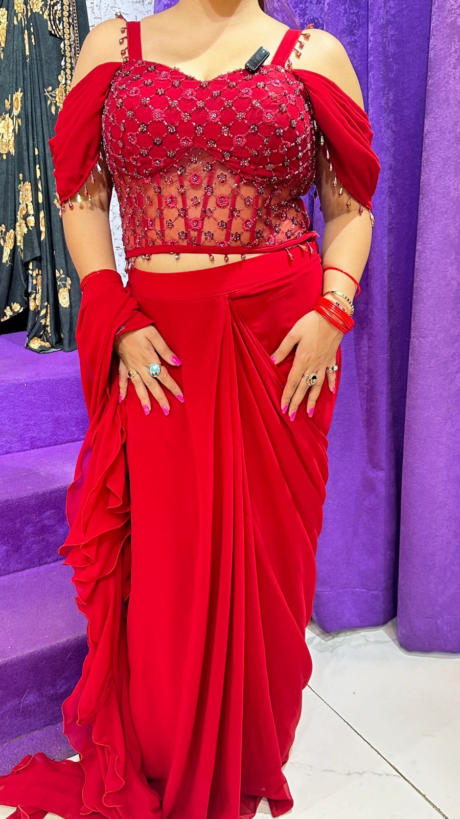 "SINDOORI" Desi Diva in Red Elegance  FS57
