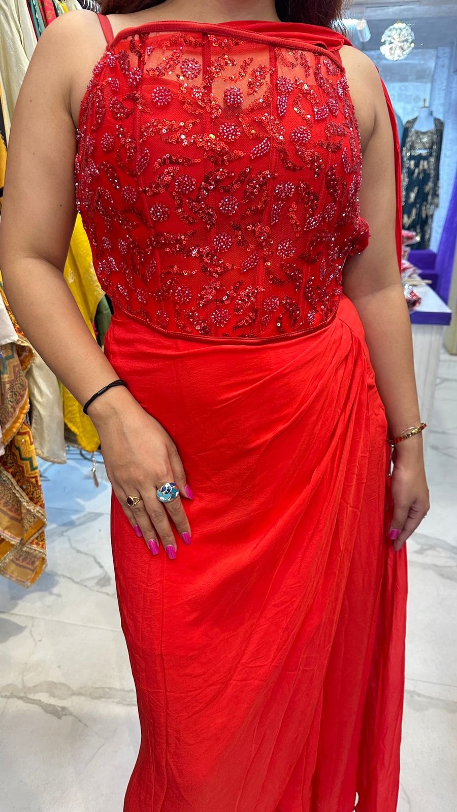 "RAABIYA" Elegant Designer Dress in Every Shade FS60