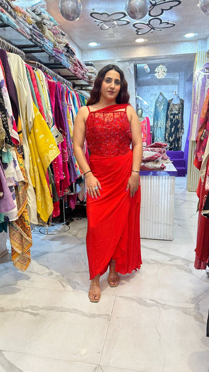 "RAABIYA" Elegant Designer Dress in Every Shade FS60