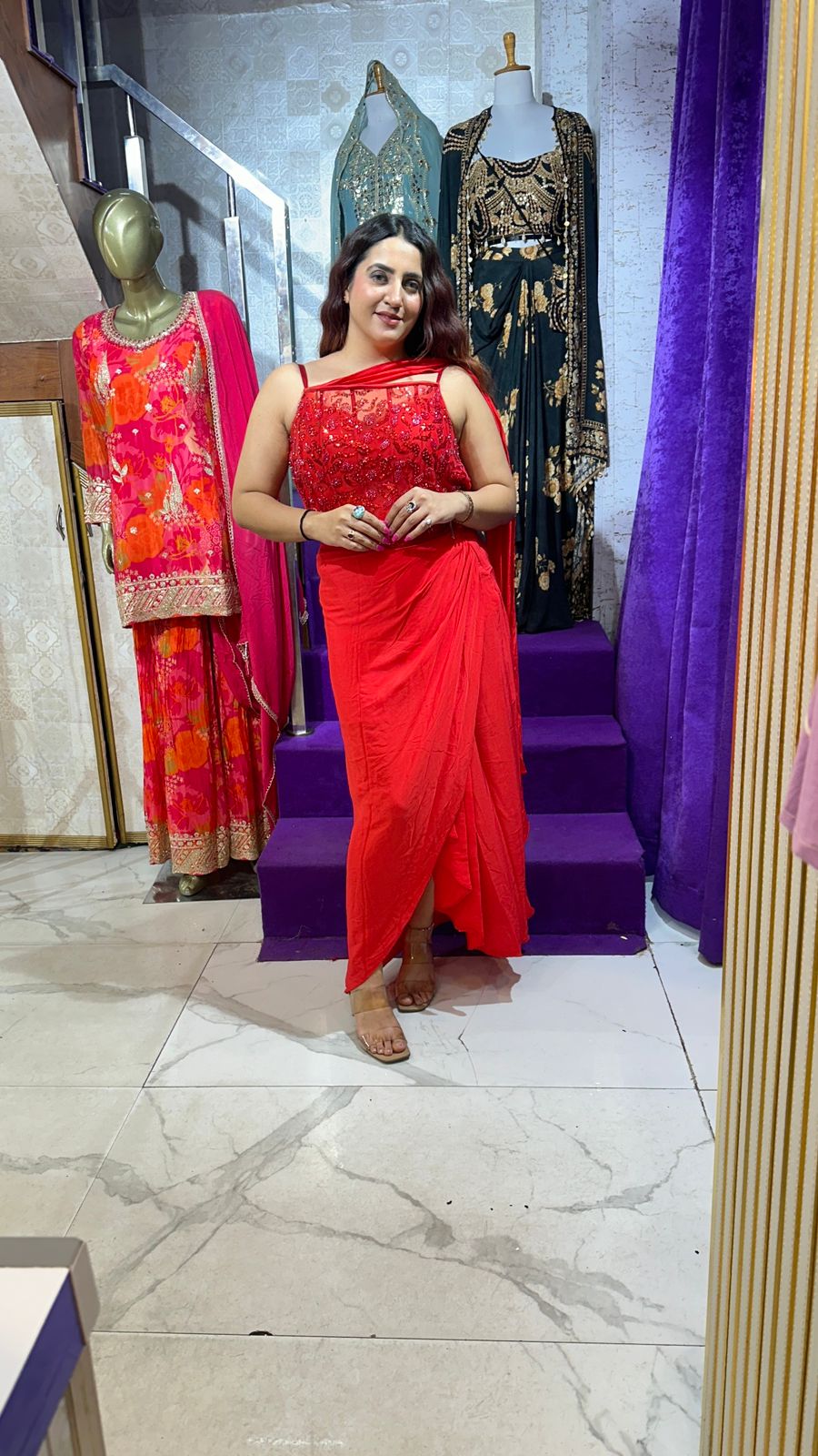 "RAABIYA" Elegant Designer Dress in Every Shade FS60