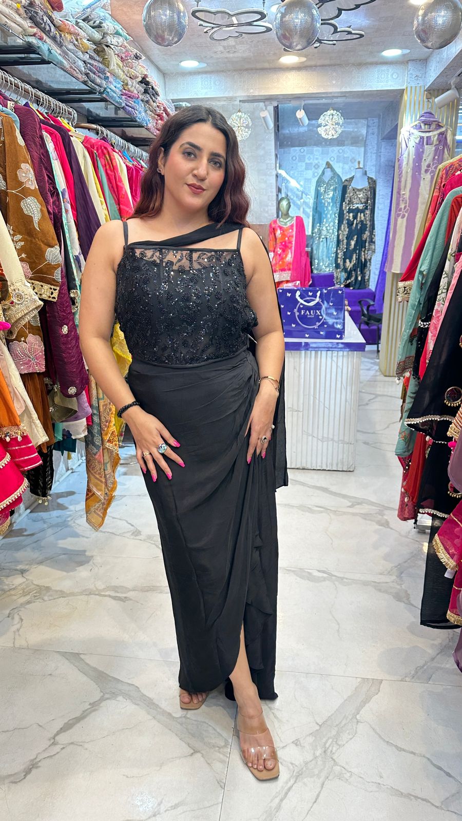 "RAABIYA" Elegant Designer Dress in Every Shade FS60