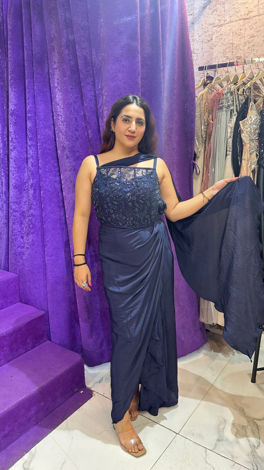 "RAABIYA" Elegant Designer Dress in Every Shade FS60