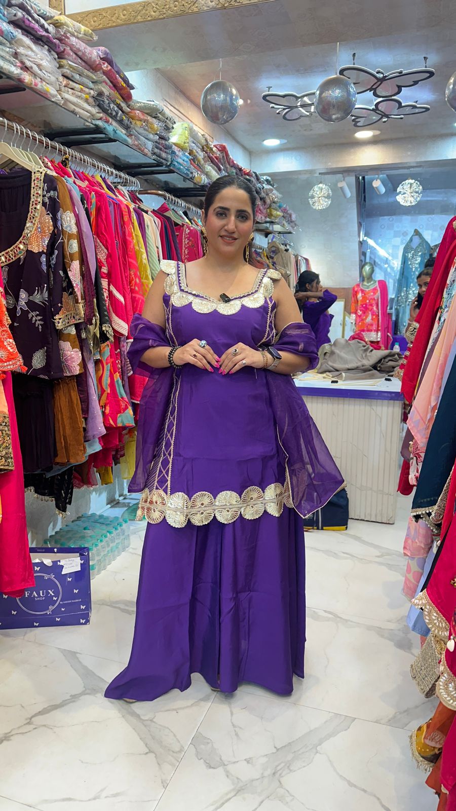 "BIJURIYA" Beautiful Suit With Gota Patti Work  FS65