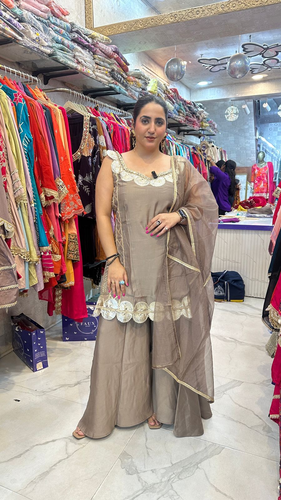 "BIJURIYA" Beautiful Suit With Gota Patti Work  FS65