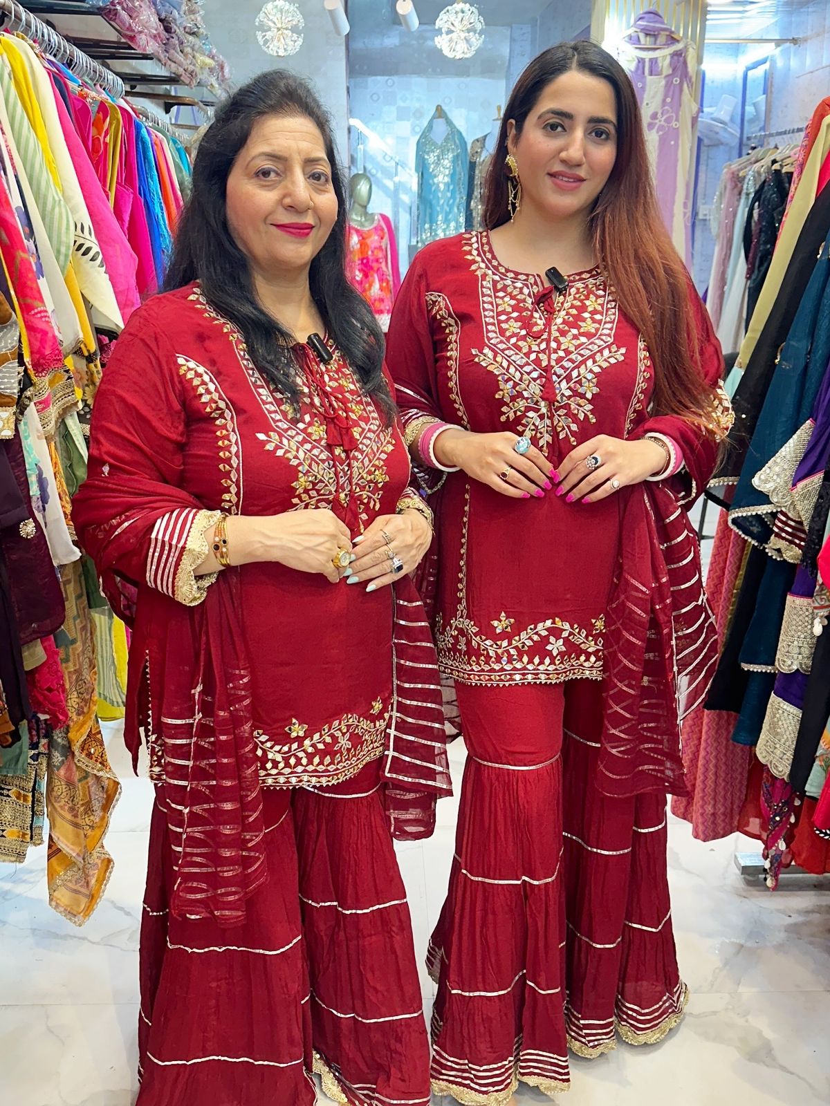 ‘MAHOGANY’ Festive Partywear Sharara Set  FS69