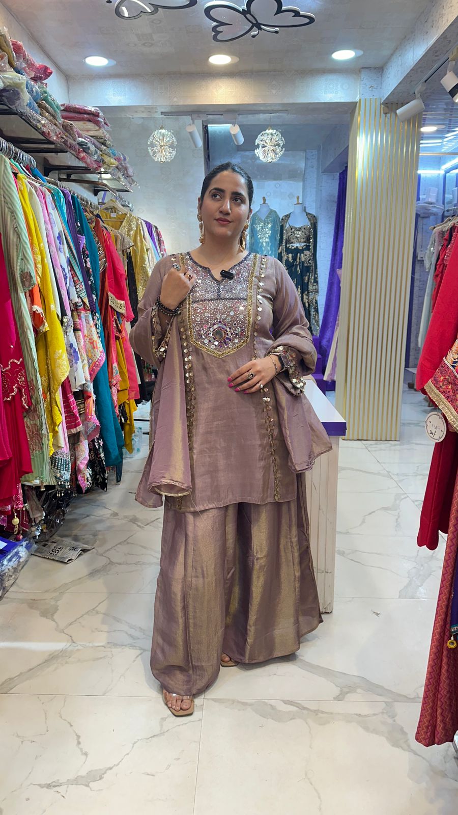 "CHHAVI" Beautiful Mirror Work Suit FS76