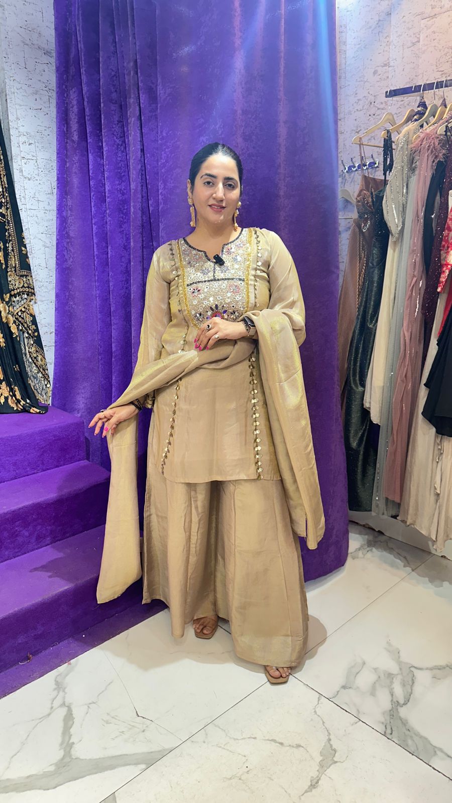 "CHHAVI" Beautiful Mirror Work Suit FS76