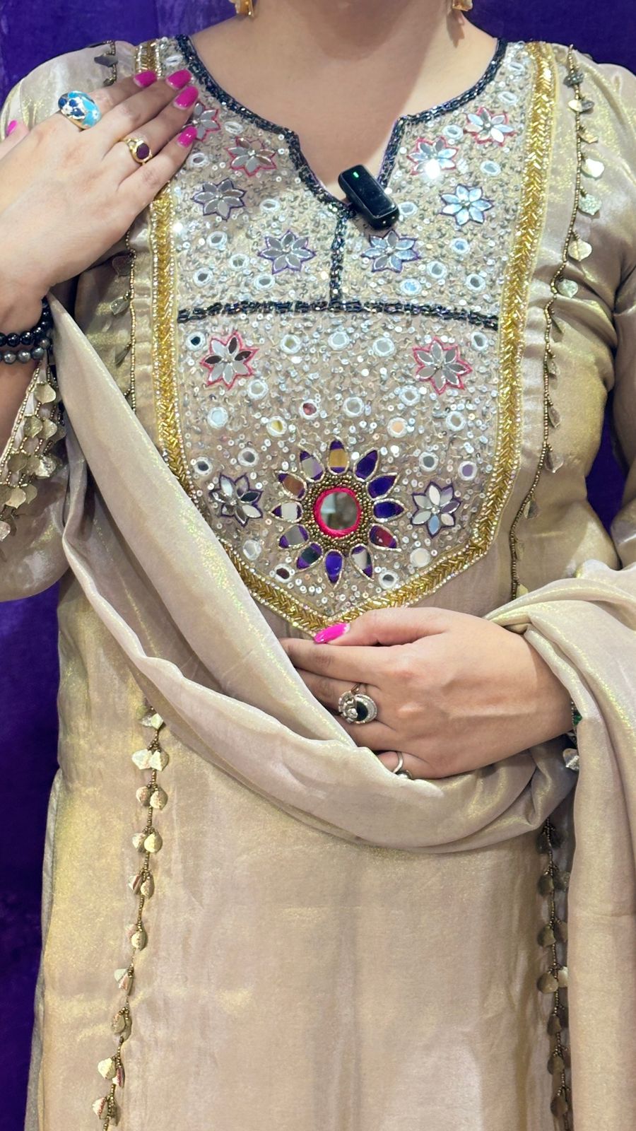 "CHHAVI" Beautiful Mirror Work Suit FS76