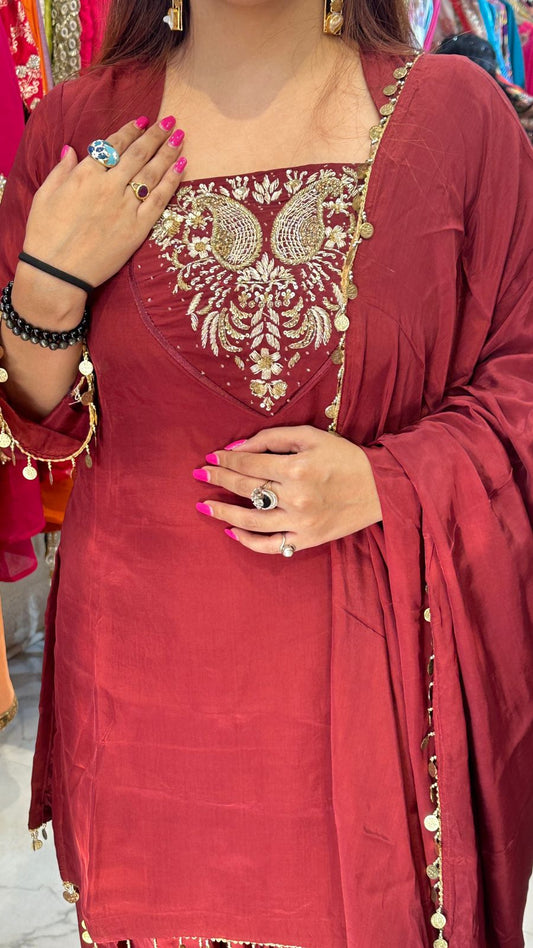 "ZARIKA" Beautiful Suit with Farshi Salwar FS77