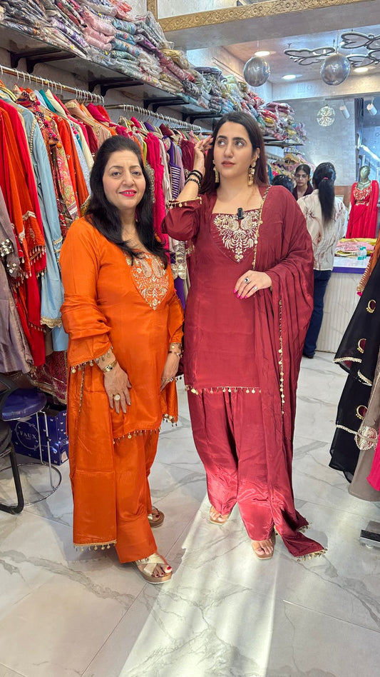 "ZARIKA" Beautiful Suit with Farshi Salwar FS77