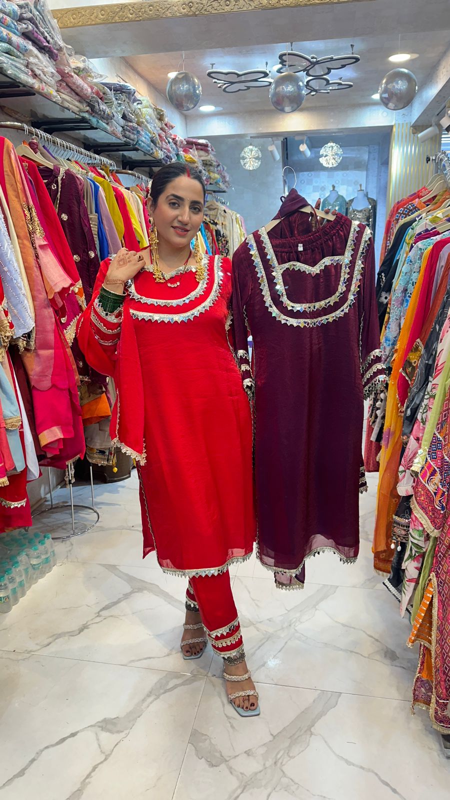 "MEHZAA" Beautiful Suit With Lace Work FS79