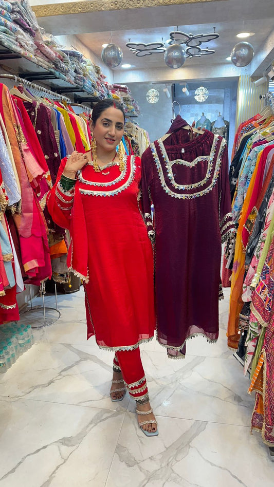 "MEHZAA" Beautiful Suit With Lace Work FS79