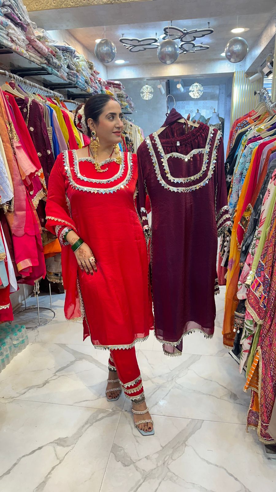 "MEHZAA" Beautiful Suit With Lace Work FS79