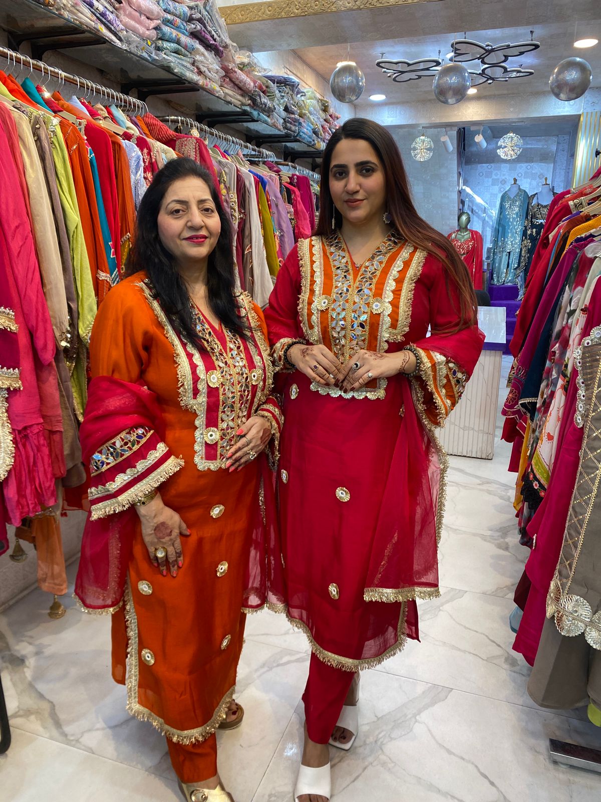 "RUHANIQ" Beautiful Suit With Mirror Work FS83