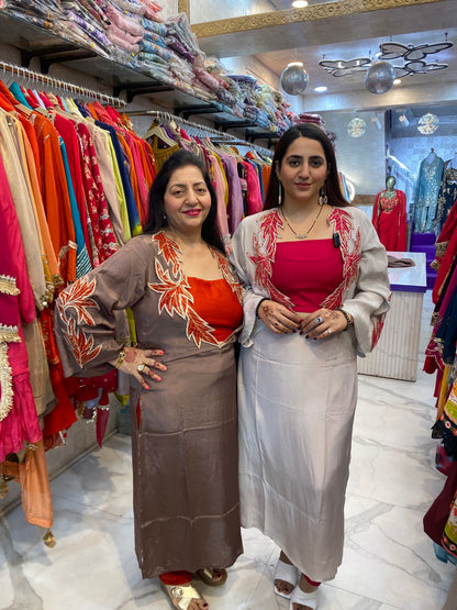 "OMRRA" Beautiful Coord Set With Leaf Design FS84