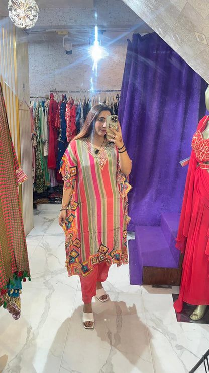 "ROSAVA" Elegant Indo-Western With Mirror Work FS85