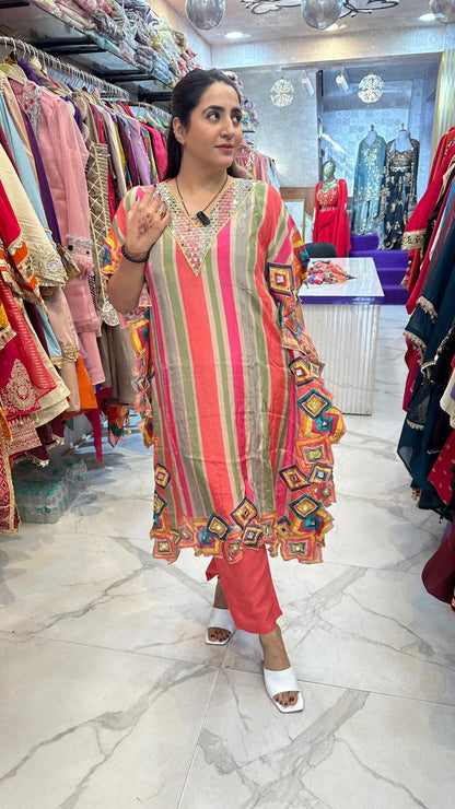 "ROSAVA" Elegant Indo-Western With Mirror Work FS85