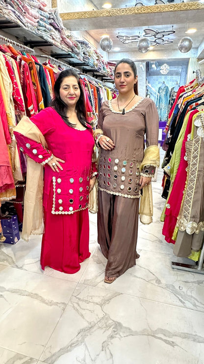 "LUMEER" Beautiful Suit With Mirror Work FS87