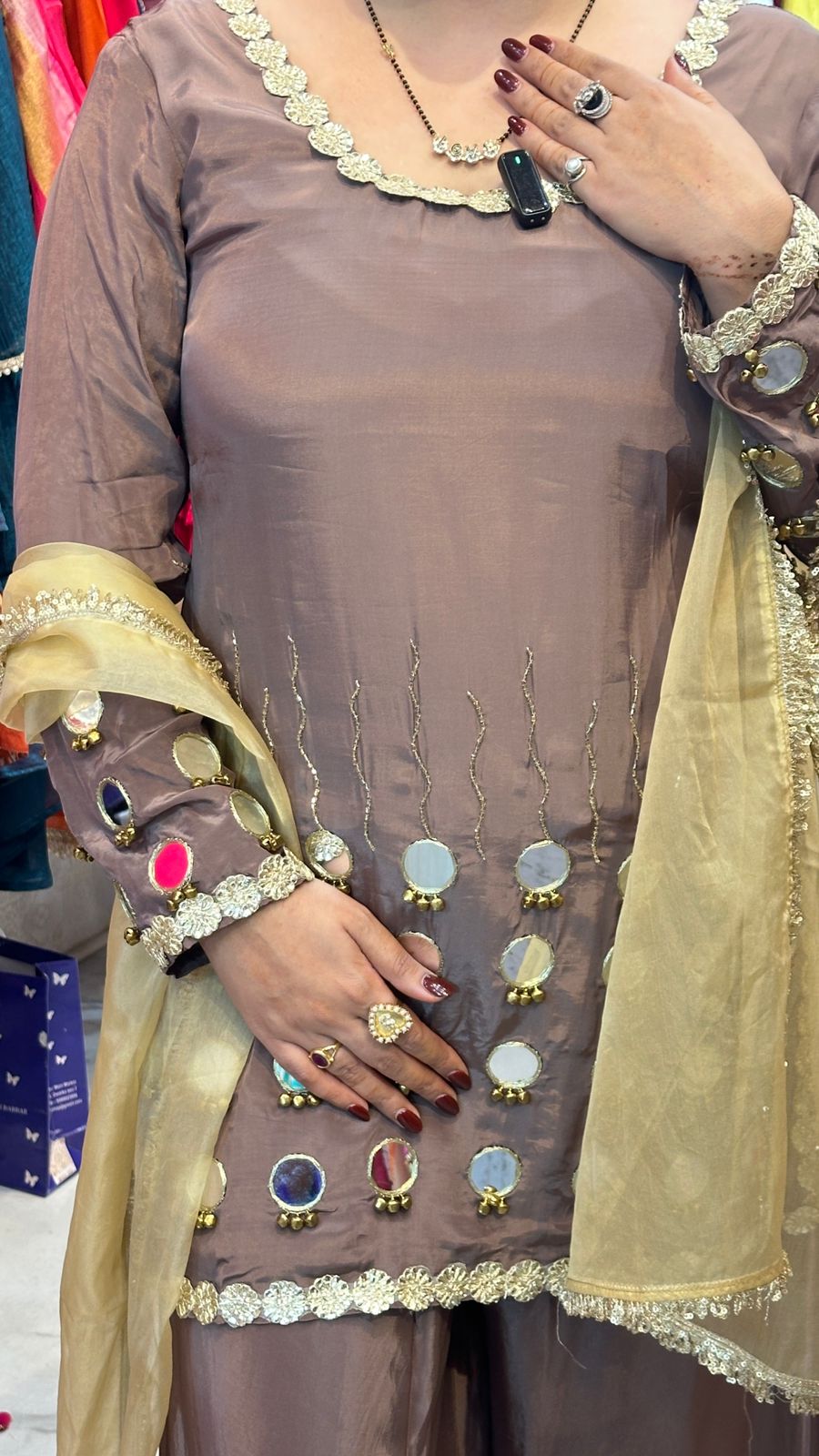 "LUMEER" Beautiful Suit With Mirror Work FS87