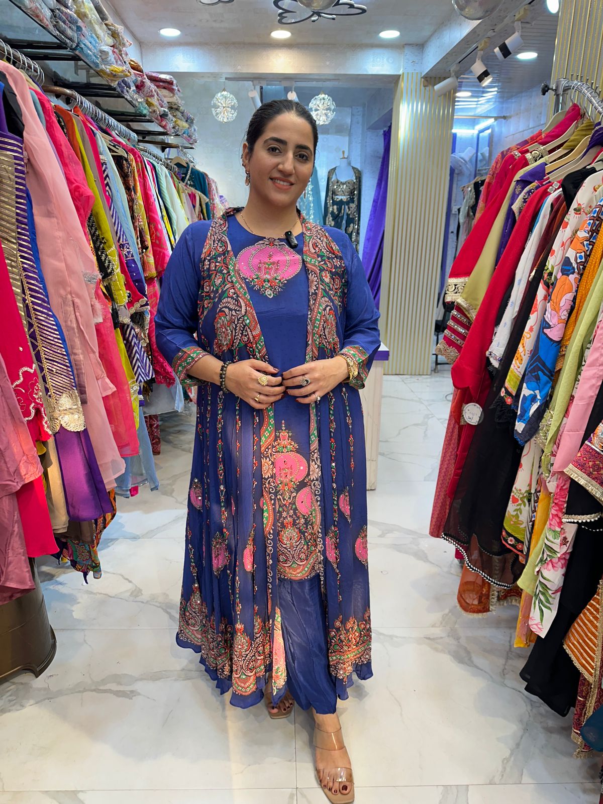 "MRITSYA" Beautiful Long Suit With Jacket FS89