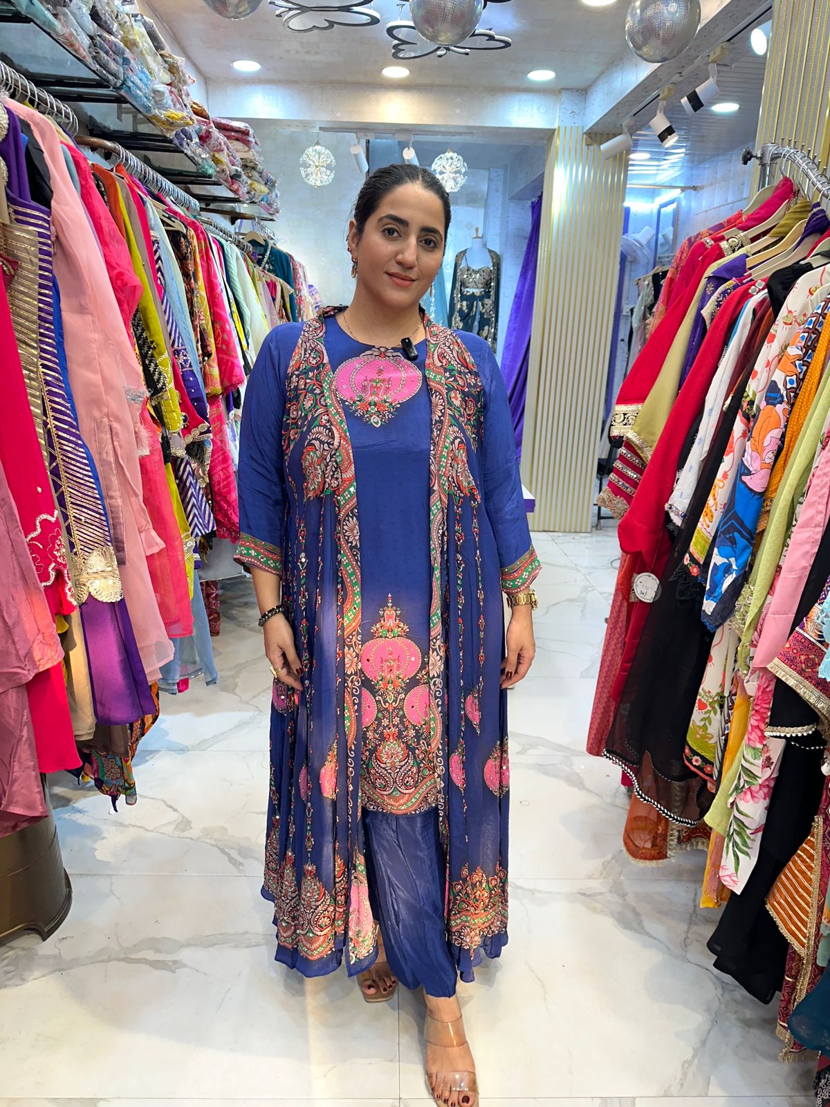 "MRITSYA" Beautiful Long Suit With Jacket FS89