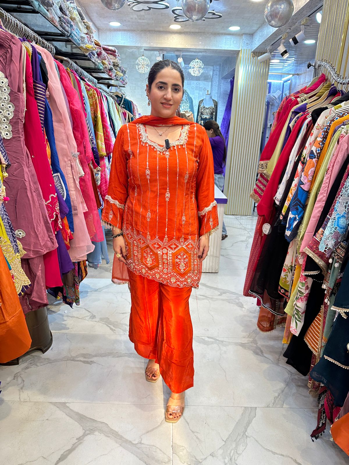 "DHOOPRA" Elegant Suit With Handwork FS91