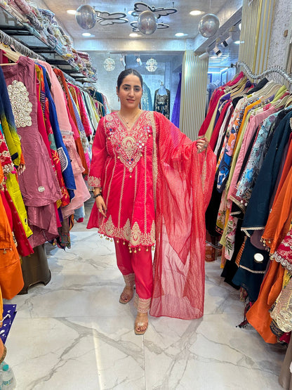 "NAYIRA" Beautiful Suit With V-Neck Design FS92