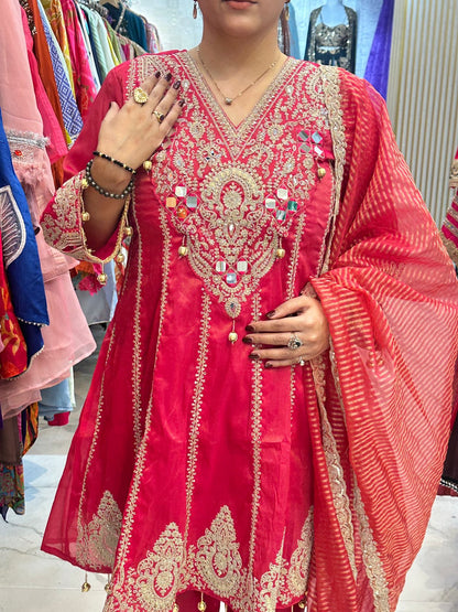 "NAYIRA" Beautiful Suit With V-Neck Design FS92