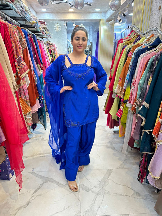 "KUFAR" Elegant Short Suit With Designer Sholder FS99