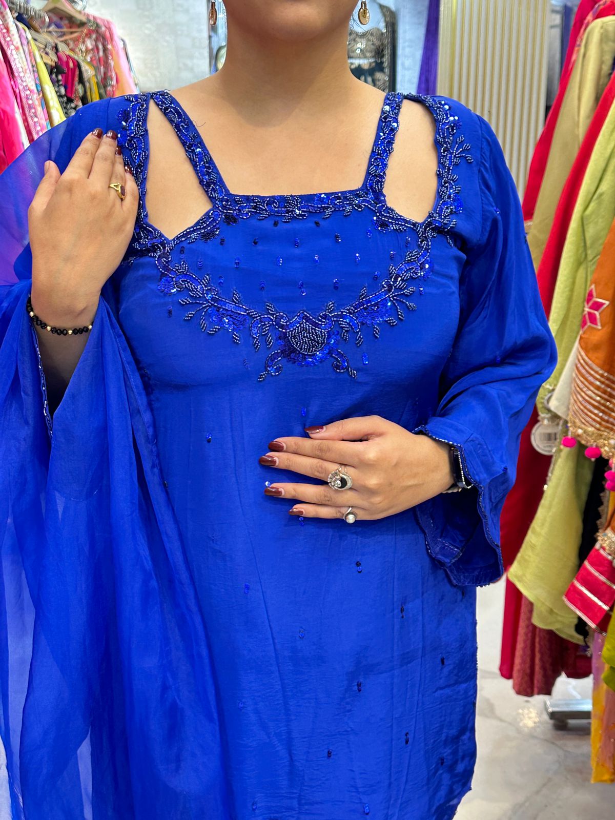 "KUFAR" Elegant Short Suit With Designer Sholder FS99