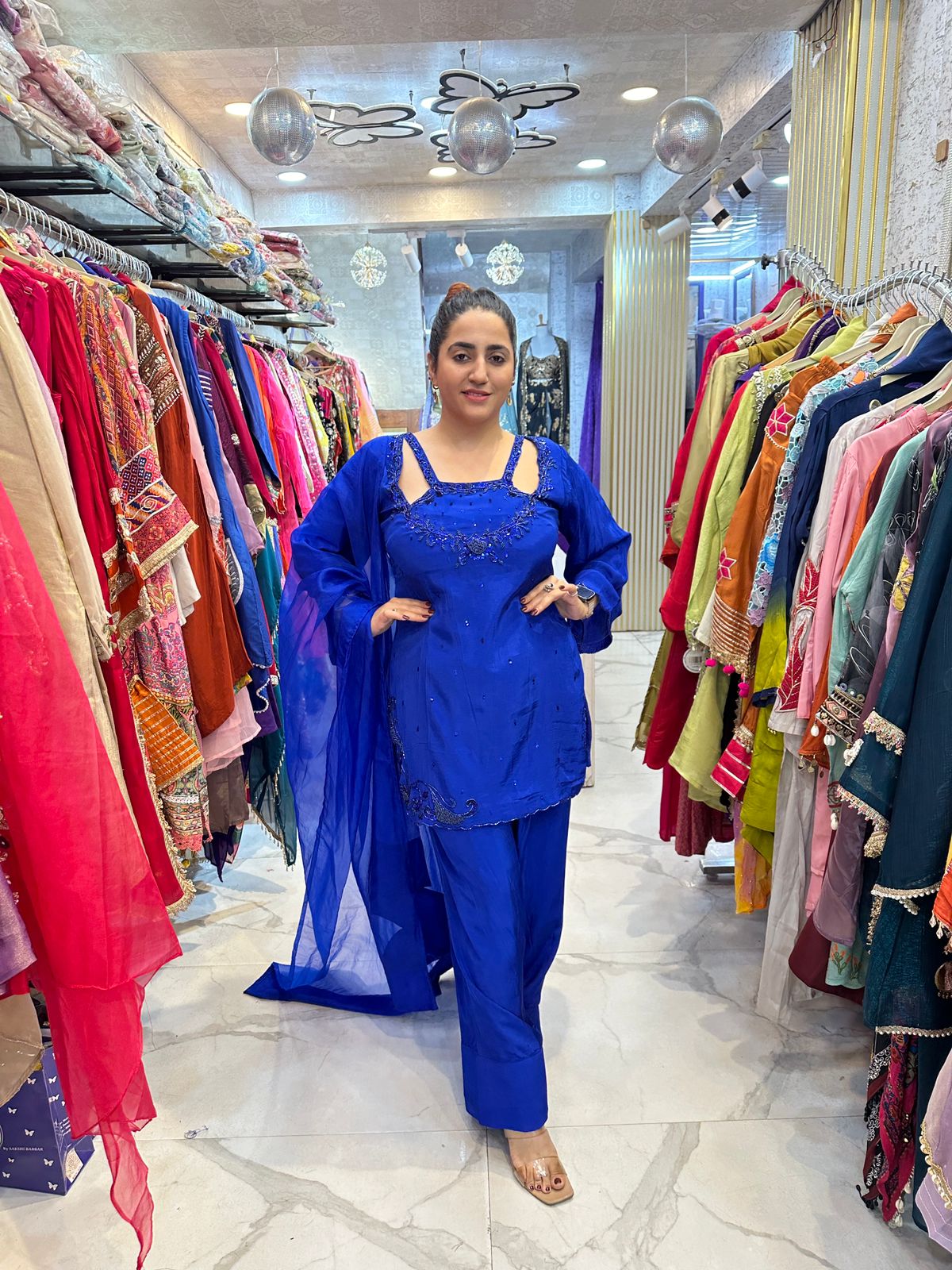 "KUFAR" Elegant Short Suit With Designer Sholder FS99