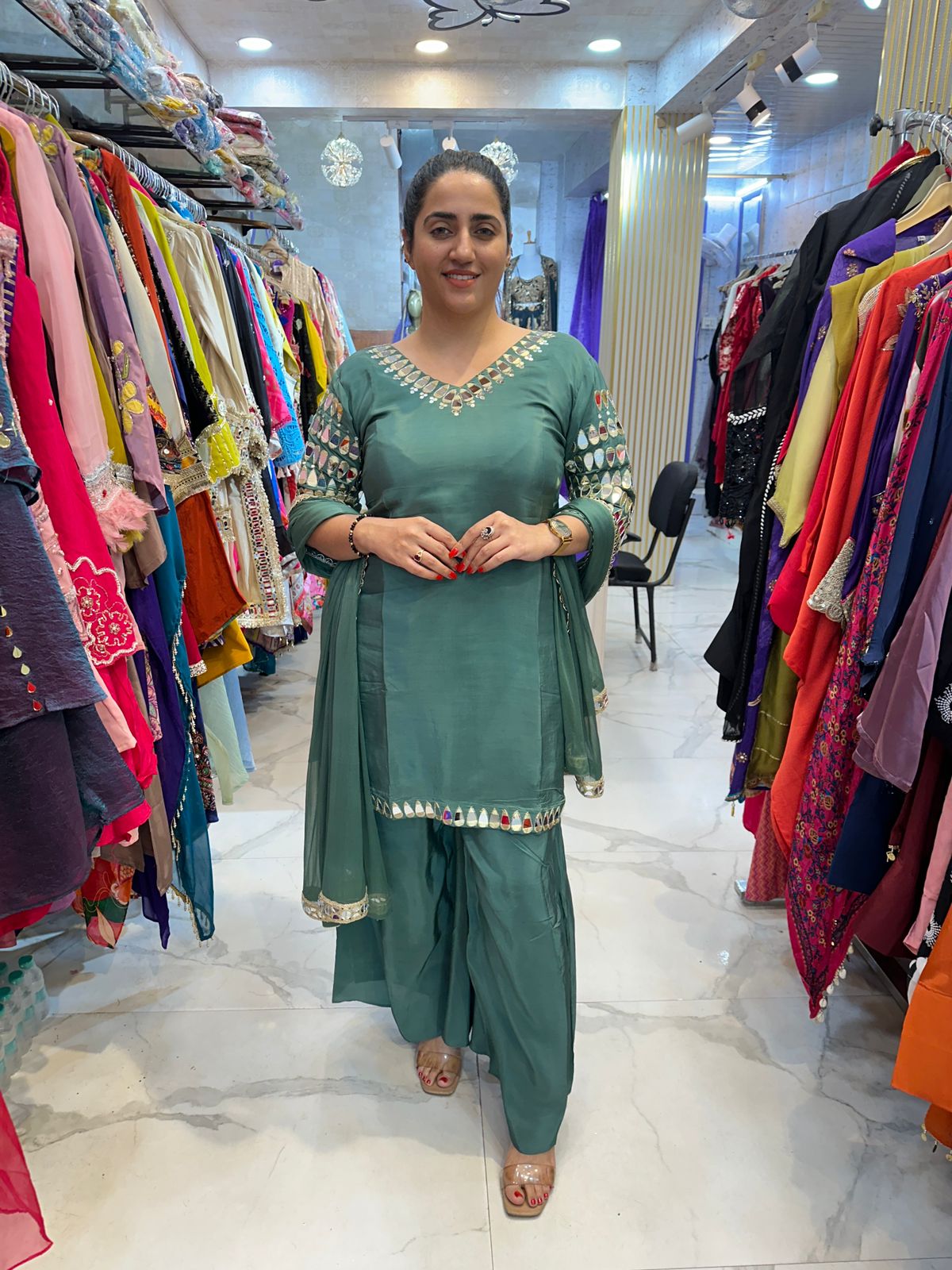 "PACHHM" Elegant Suit With Back Design FS101