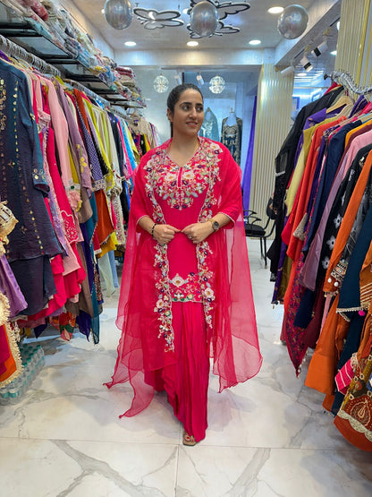 "HEERJA" Beautiful Skirt, Kurti with Cape FS102