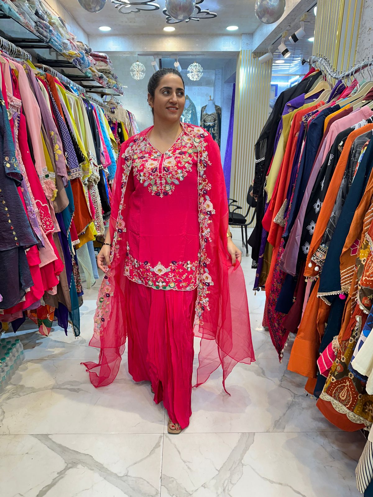 "HEERJA" Beautiful Skirt, Kurti with Cape FS102