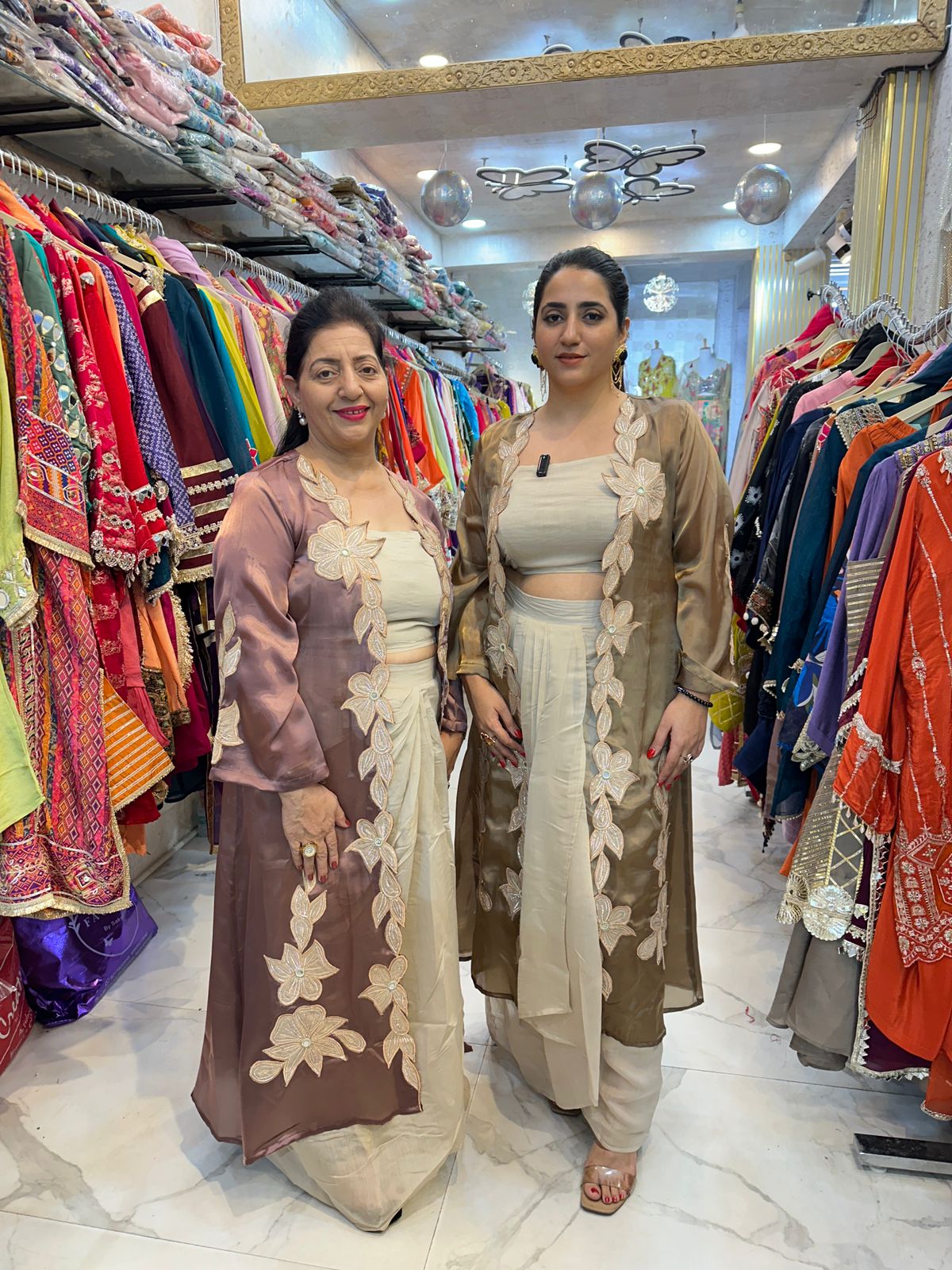 "AMBARSARIYA" Beautiful Dress With Flower Design FS104