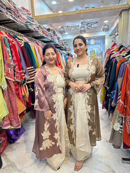 "AMBARSARIYA" Beautiful Dress With Flower Design FS104