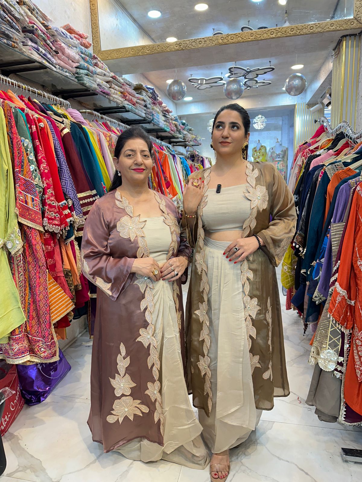 "AMBARSARIYA" Beautiful Dress With Flower Design FS104