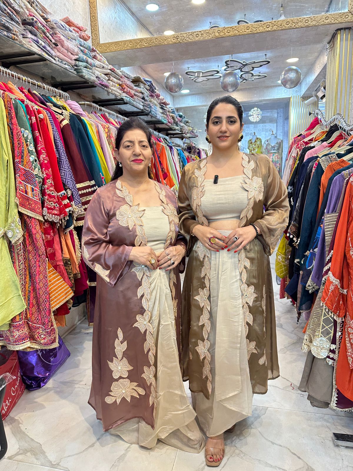 "AMBARSARIYA" Beautiful Dress With Flower Design FS104