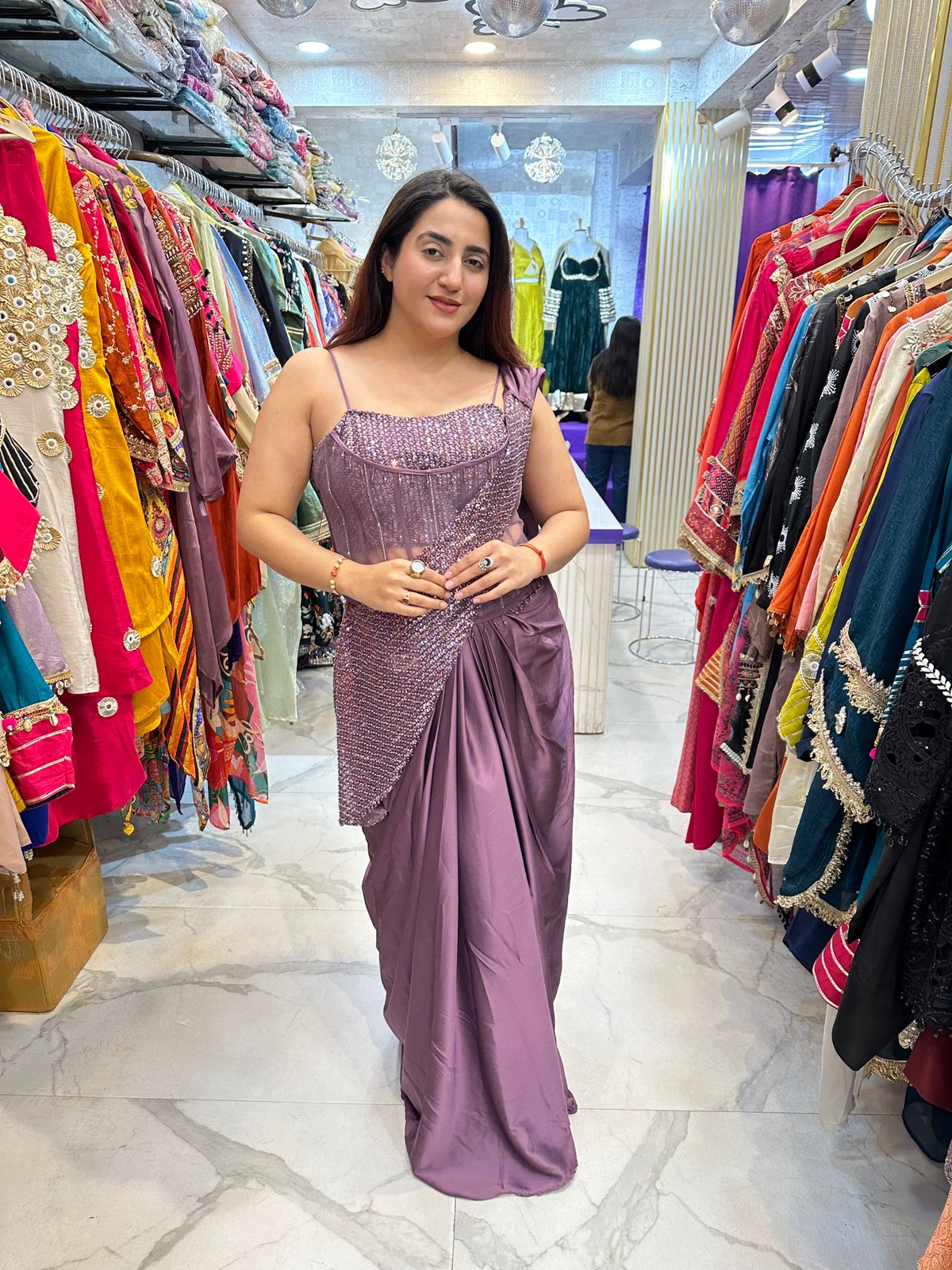 "ADAAH" Elegant Party Wear Dress FS123