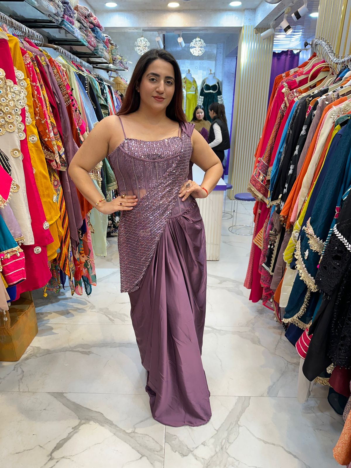 "ADAAH" Elegant Party Wear Dress FS123