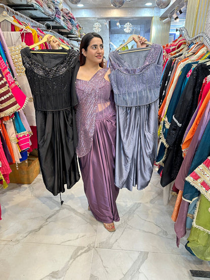 "ADAAH" Elegant Party Wear Dress FS123