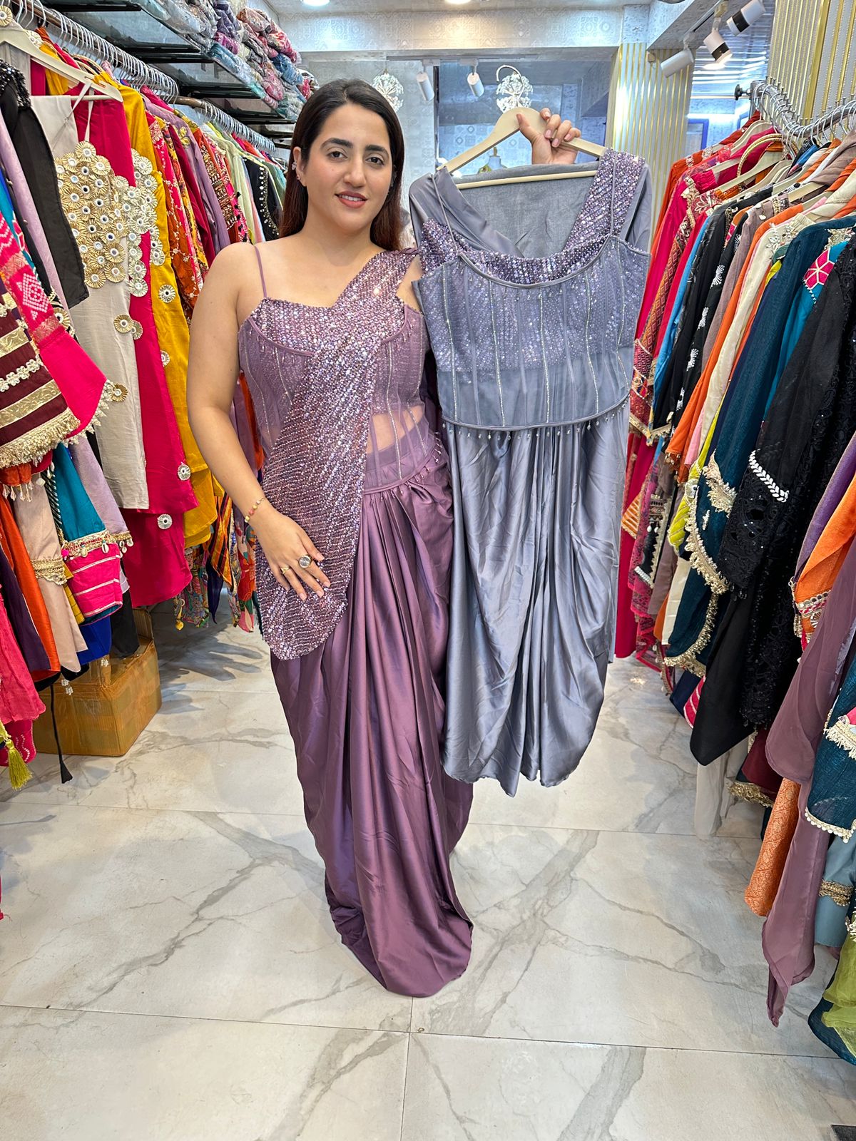 "ADAAH" Elegant Party Wear Dress FS123