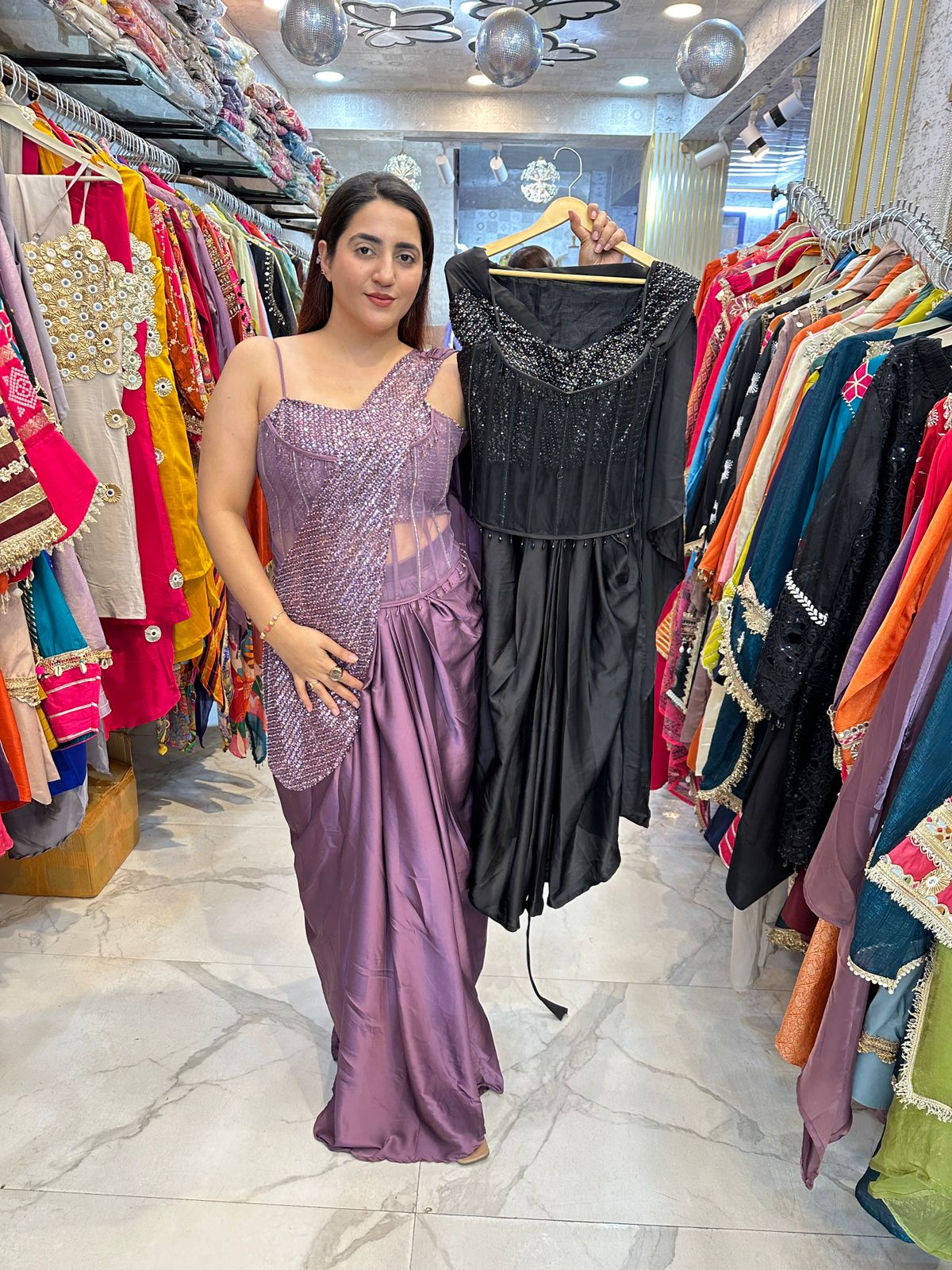 "ADAAH" Elegant Party Wear Dress FS123