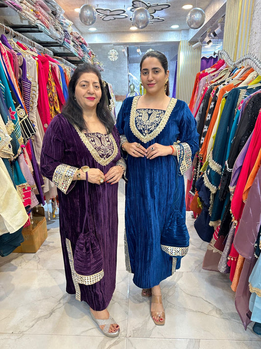 ‘TULSI’ Full Sleeves Long Drees With Potli FS125