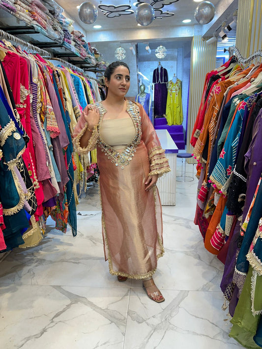 "SHEESH" Elegant Party Wear Dress With Mirror Work FS126