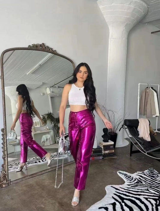 Elegant Metallic Pants FS141