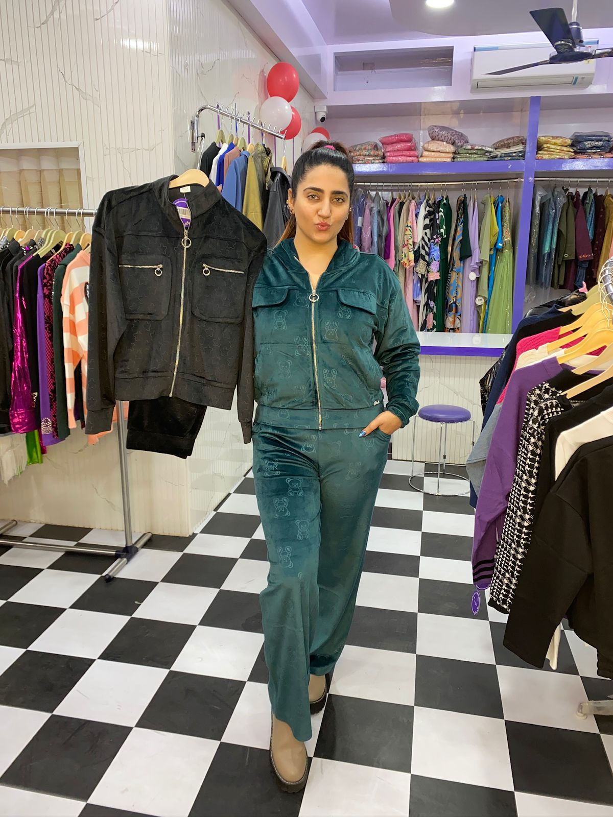 Heavy Velvet Tracksuit Casual FS154